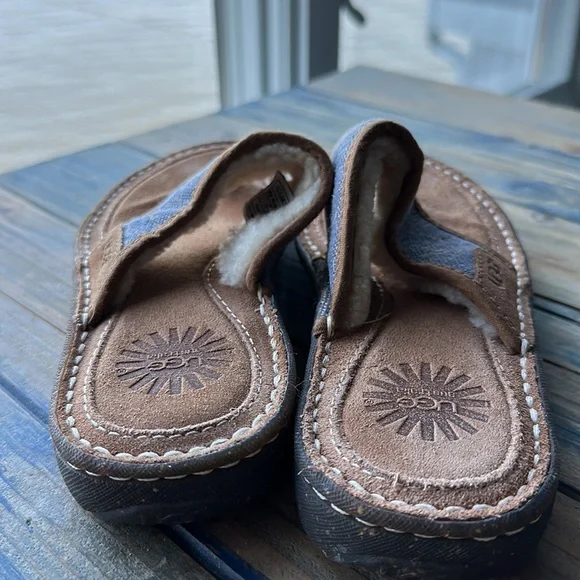 UGG Fur Lined Flip Flops 5 - Picture 4 of 6